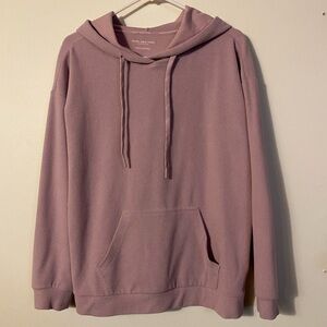 Marc New York ribbed pullover hoodie dusty rose color